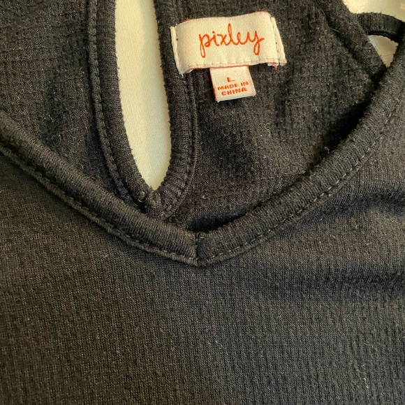 Pixley black tank sleeveless sz L - Picture 3 of 3